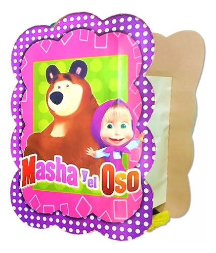 Piñata Masha Y El Oso Para Juguetes Fiesta Infantil Cumpleañ