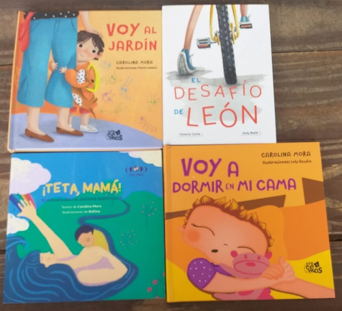 4 Libros - Voy Dormir + Jardín + Teta + Desafío León Ateneo 