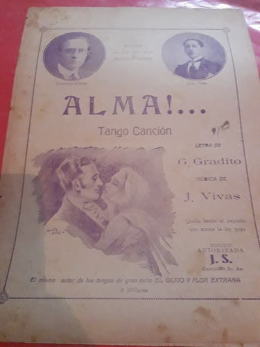 Partitura Alma Tango Gerónimo Granito Vivas Teatro Ópera 