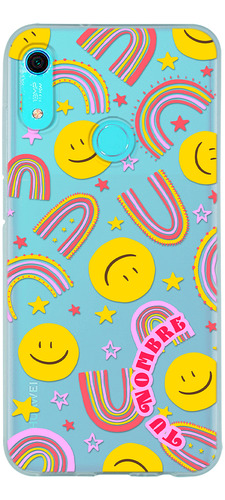 Funda Para Huawei Para Mujer Caritas Felices Con Nombre