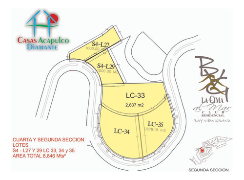 Cad La Cima S4 27 Y 29 Lc 33, 34 Y 35. Cinco Lotes Residenciales En La Cima Club Residencial