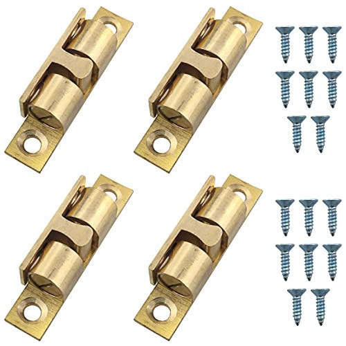 Closet Ball Tension Latch 4pcs Golden Copper Double Bal...