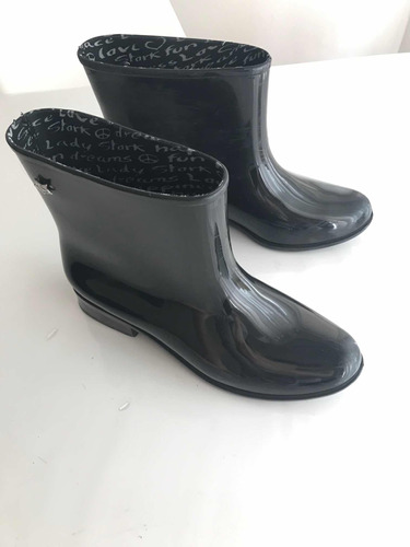 Botas De Lluvia Lady Stork Usadas Negro