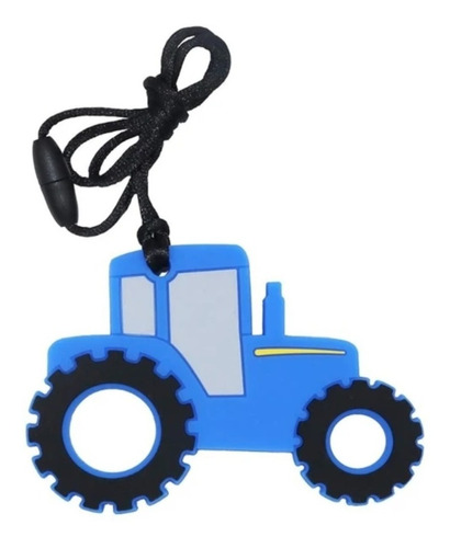 Collar Sensorial Mordedor Tractor Azul Autismo Tea Tdah