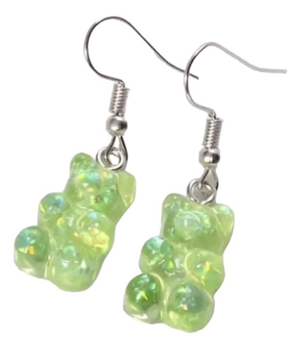 Aros Pendientes Forma Gomita Oso Ambrosito Jelly Candy