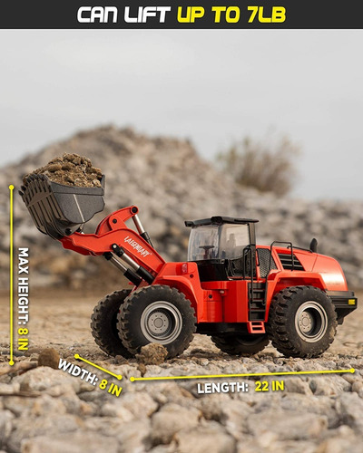 Imagen 2 de 6 de Tractor Radio Control A Escala 1:14 C/ 22 Canales Full Metal