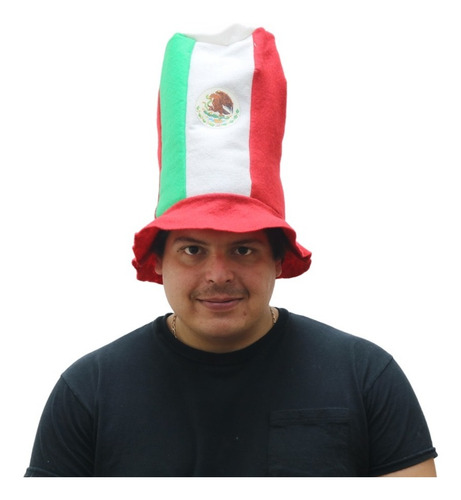 Gorro Tricolor Con Escudo De Mexico Unitalla Adulto