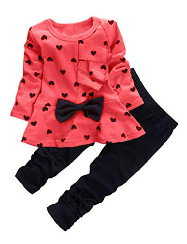 Conjunto Infantil Corazones Y Lazos 2pzs