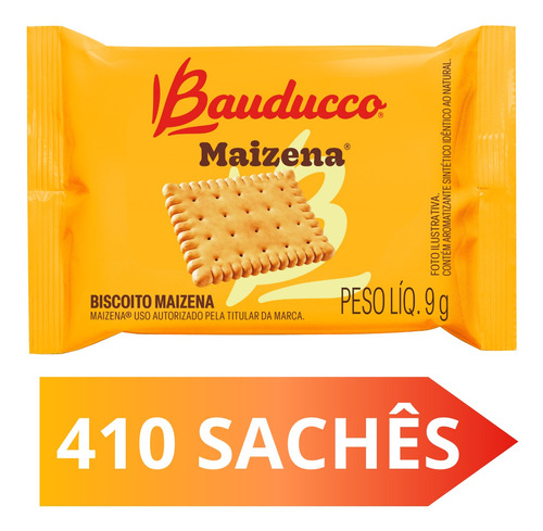 Biscoito Maizena Bauducco 410 Sachês