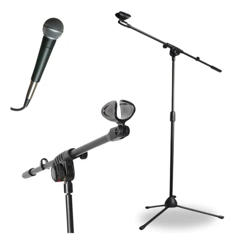 Suporte Pedestal Articulado Microfone Braço Tripé Palco Menor preço em Suporte Pedestal Articulado Microfone Braço Tripé Palco