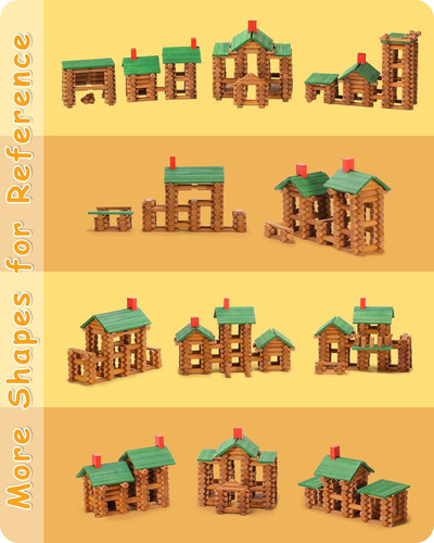 Juego De Construccion De Troncos Sainsmart Jr. 665 Piezas