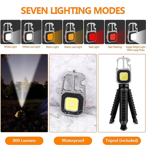 Linterna Led Llavero Multiherramientas Iluminacion Y Tripie