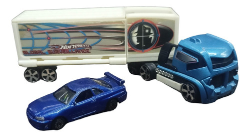 Juguete Camion Transportador Hot Wheels + Carrito Set 2 Pzas