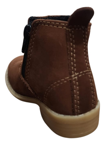Botina Infantil Bordada Wrangler Com Ziper Couro