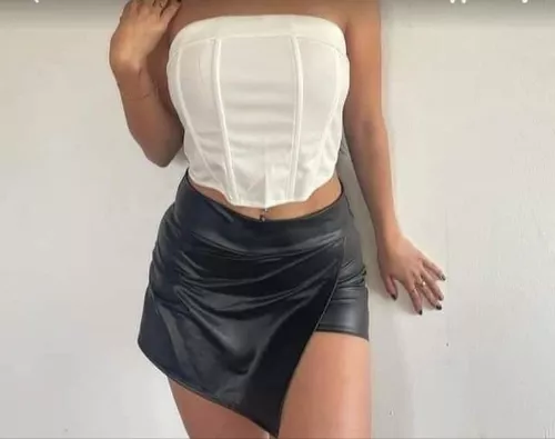 Matemático dignidad cavar Mini Falda Short Látex Estilo Ecocuero Nacional