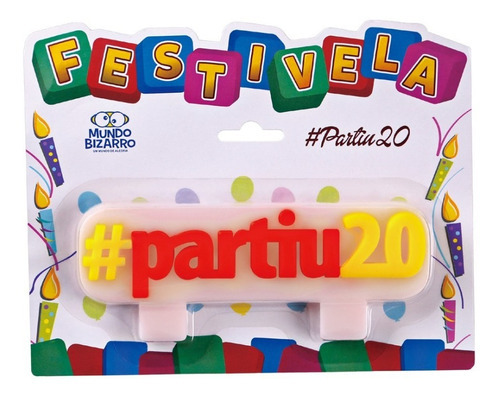 Vela Para Bolo Festa Aniversário 20 Anos  - #partiu20