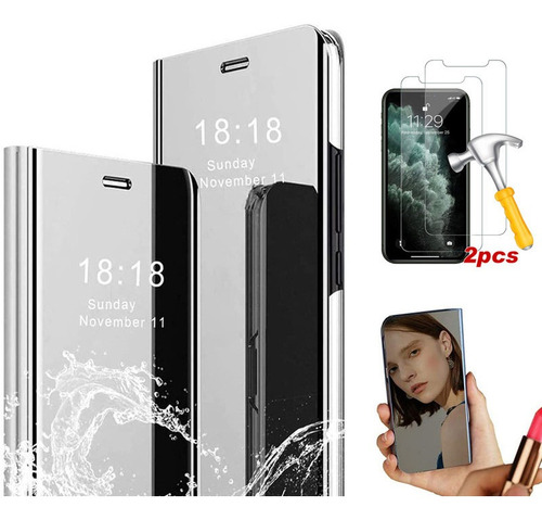 Funda Para iPhone Case Plegable Soporte + 2 Mica De Vidrio