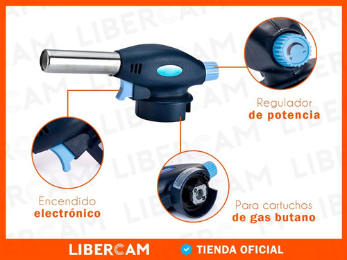 Imagen 6 de 10 de Soplete Flambeador Soldador Con Encendido Electronico A Gas