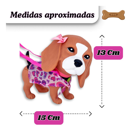 Cachorrinho De Brinquedo Beagle Marrom Realista Boneco Vinil