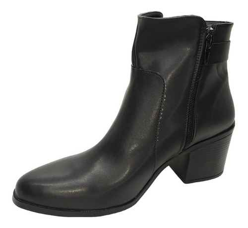 Botin Mujer Napa Tacón Cuadrado Punta Pico Casual Moda