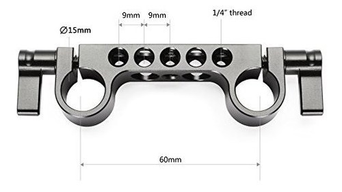 Abrazadera De Barra Smallrig 15mm Railblock Con Rosca De 1