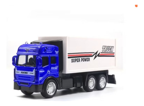 Miniatura Caminhão De Ferro Fricção-metal-plástico-abre Baú 04