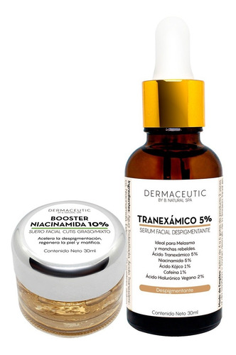 Nuestra Tierra Cosmética Ancestral Kit suero ácido tranexámico y booster niacinamida 10