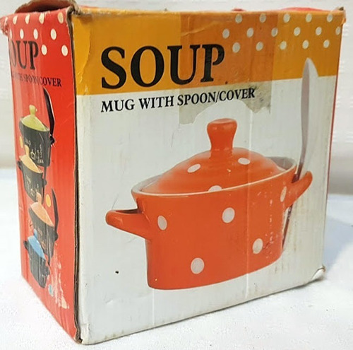 Imagen 2 de 7 de Consomera Con Tapa Y Cuchara . Origen China- Nueva