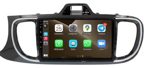 Radio Kia Soluto Android Auto +cámara + Bisel + Conector