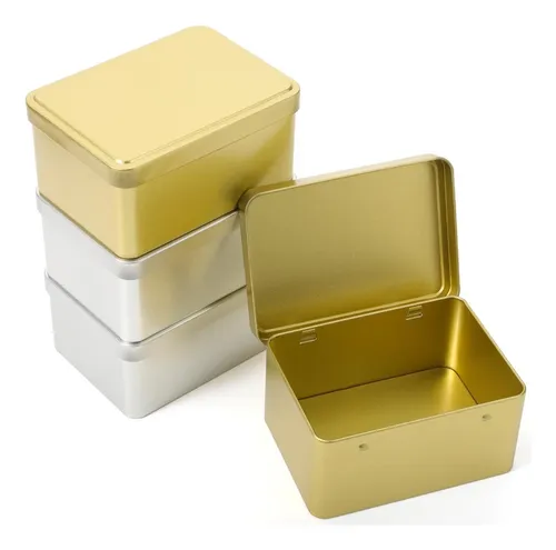 Shirin Packaging 1 Lata Cuadrada De Metal Para Galletas Con
