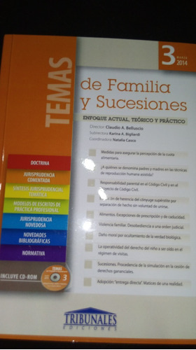 Temas De Familia Y Sucesiones Nº 3.  Año 2014. Con Cd