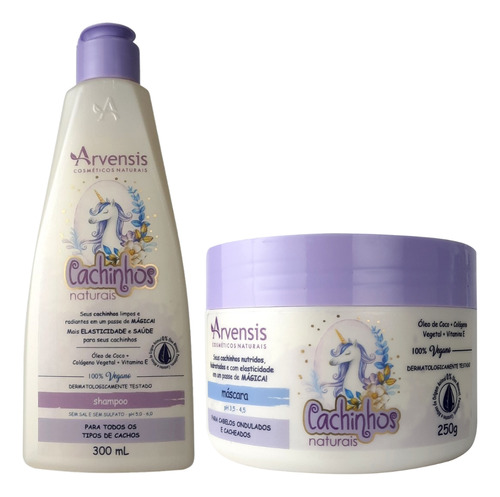 Kit Arvensis Cachinhos Infantil Shampoo + Máscara Ondulados