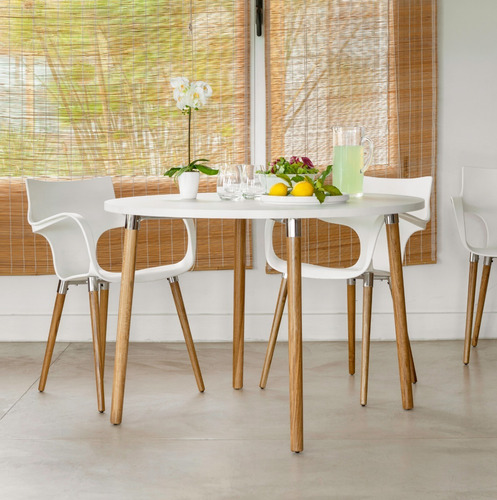 Imagen 2 de 5 de Mesa De Comedor Diseño Camelia 110 Diámetro Rossi