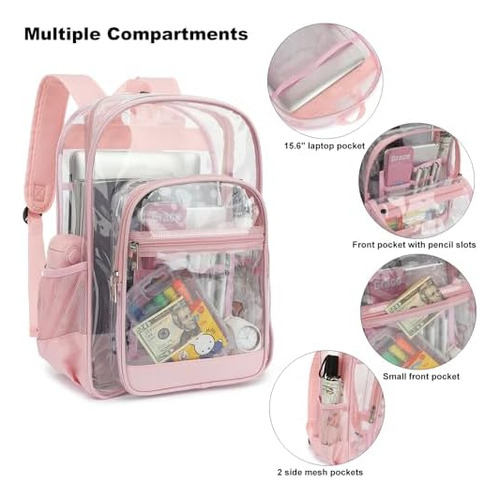 Mochila Transparente Resistente, Mochila Escolar, Mochila Un