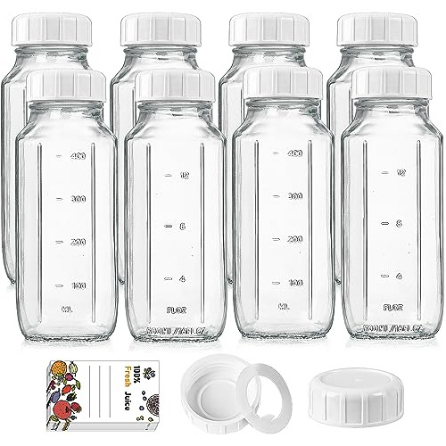 8 Pack 16 Oz Botellas De Leche De Vidrio 8bxxw