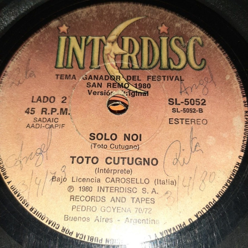 Simple Toto Cutugno Interdisc Xx C13