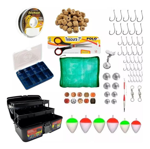 Kit De Pesca Básico Pescaria Completa Maleta E Itens Barato