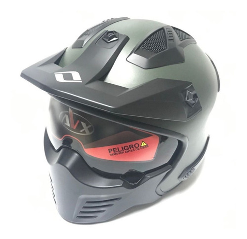 Casco Integral, Enduro, Abierto 3 En 1 Avx Fs 726 En Moto 46