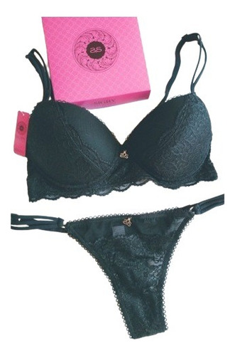 Conjunto Corpiño Push Up Soft Con Tanga Less. Sigry