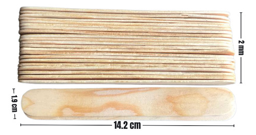 Abatelenguas De Madera 1 Kilo Contiene 500 Pzas Color Amarillo