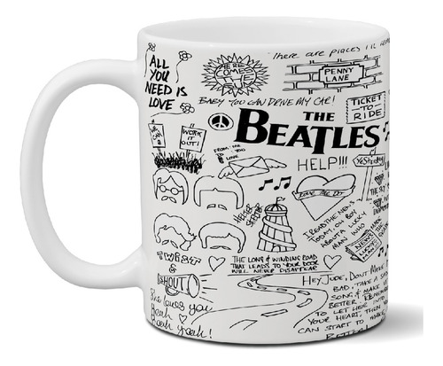 Taza De Cerámica Beatles Exclusiva Importada Con Cajita Art5