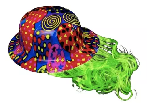 Grillo para jugar localizar 24 Sombreros Bombin Neon Con Peluca Batucada Fiesta Boda