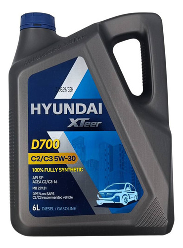 6 Litros Hyundai Xteer 5w30 Sintético Diésel Dpf Koreano