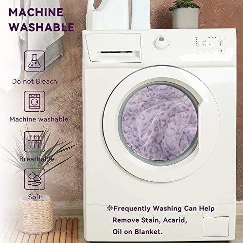 Zhiku Mantas Polares Manta Morada Manta Suave Y Acogedora Ma