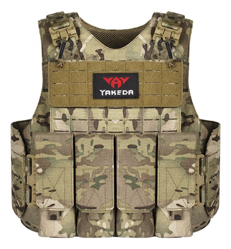 Yakeda Camouflage 500d Nylon 66 Chaleco Tactico Combat Molle