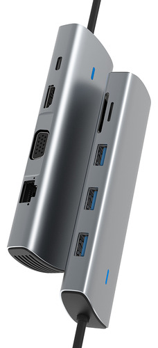 Adaptador Hub Zapatilla Usb-c Pc Ethernet Vga Hdmi Usb 3.0