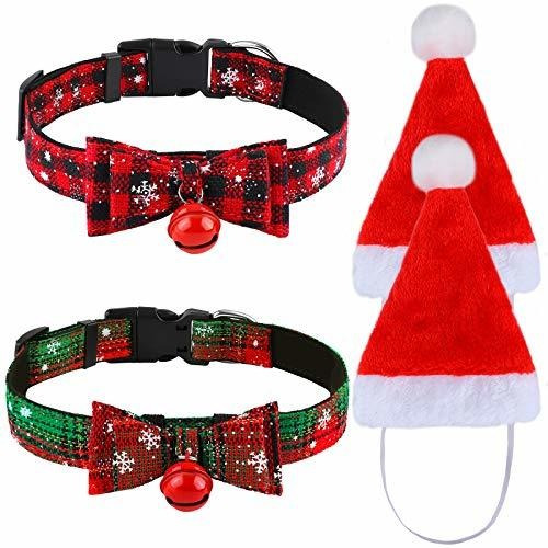 Elcoho 2 Pack Navidad Snowflake Collar De Perros 7s2do