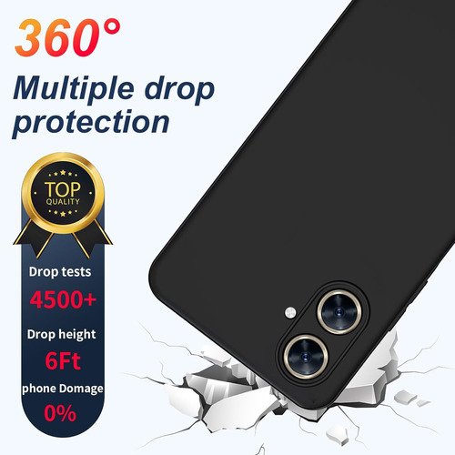 Funda Silicona Líquida Tpu Carcasa Para Nova 11i+mica Negro Huawei Nova 11i/enjoy 60 Pro
