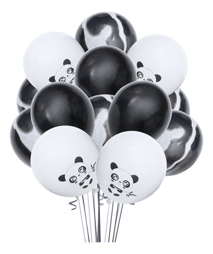 Juego De 15 Piezas De Globos De Látex Con Estampado De Panda