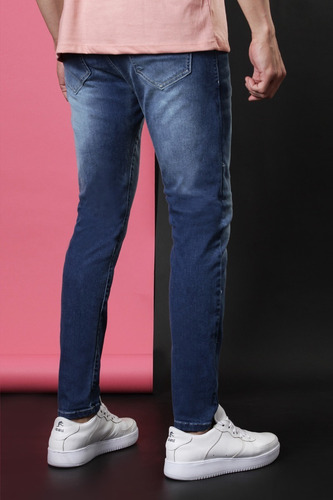 Imagen 3 de 5 de Jean Azul Chupin Elastizado Hombre No End 37304